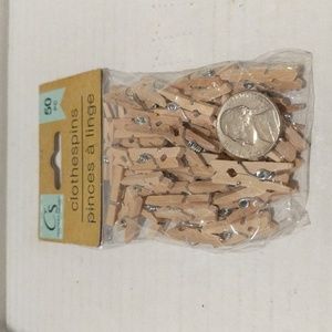 FREE GIFT w/reg. price purchase 50 small wood clothespins approx. 1"